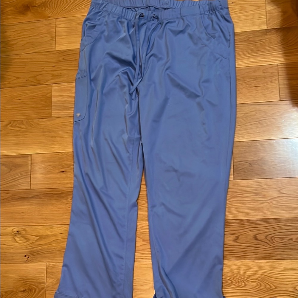 Womens Blue scrub Pants Healing Hands